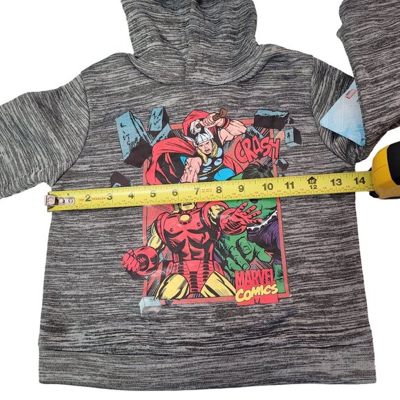 Marvel Avengers Boy Pullover Gray Sweatshirt Hoodie Kids Youth Size 3T - Picture 7 of 8